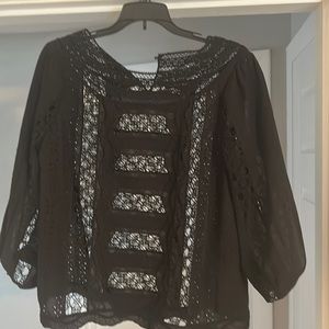 Black lace blouse